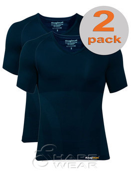 TWOPACK | Knap'man Kompressionsshirt V-Ausschnitt 2.0 Navy Blue